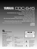 Yamaha CDC-645 - Owners Manual 